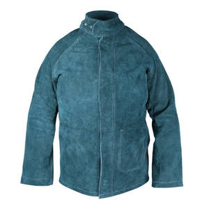 Chaqueta de Soldadura de Cuero Vacuno Cómoda, Ropa de Protección de Algodón Resistente al Calor, Equipo de Seguridad para Soldadores - Product Image 1