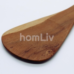 OEM HomLiv Adiva - Cuchara de Arroz de Madera de Teca Natural, Hecha a Mano, Utensilios de Cocina Ecológicos y Sostenibles, Cuchara Espátula de Grado Alimenticio - Product Image 2