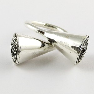 เม็ดกลองรูปธรรมดาเงิน925แหวนเงินแฮนด์เมดเงิน - Product Image 2