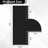 Outil de façonnage de la ligne des cheveux pour barbiers avec indicateurs de mesure, guide réutilisable pour aligner les bords, gabarit professionnel pour coupe de cheveux et barbe
