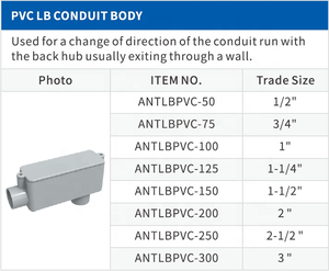 Pvc LB ổ cắm ống dẫn cơ thể SC-H40 ngoài trời không thấm nước hệ thống điện 1/2-3 "ống nhựa phụ kiện đúc kỹ thuật dầu - Product Image 3
