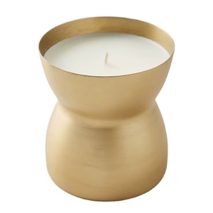 Portavelas de reloj de arena dorado, candelabro de Metal de lujo, centro de mesa decorativo para boda, decoración elegante para velas de Mesa para el hogar - Product Image 1