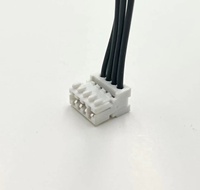 Connecteur USB 2.5/5.0 à 4 broches Rast, femelle, blanc, conforme RoHS, montage SMT par pression, connecteur PCB, deux extrémités fermées avec boucle