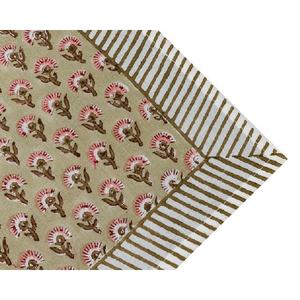 Servilletas de algodón decorativas hechas a mano para el hogar, juego de servilletas florales de mezcla hipnótica con estampado de bloques, 6 juegos de servilletas - Product Image 4