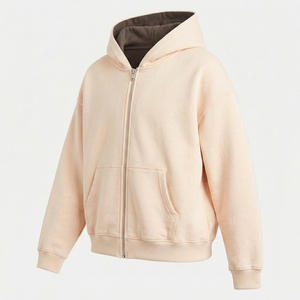 Sudadera con Capucha y Cremallera Completa Personalizada para Hombre, Ropa Casual de Forro Polar Suave con Marca Personalizada y Venta al Por Mayor Internacional - Product Image 2