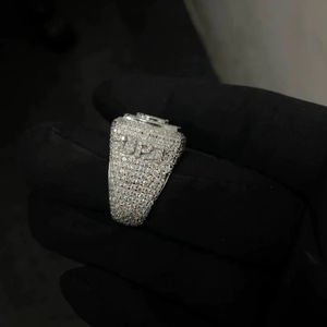Bague Cocktail de Luxe Personnalisée Hip Hop avec Diamants VVS pour Hommes, Certifiée IGI, en Argent 925 - Product Image 6