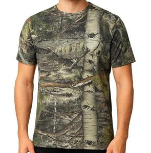เสื้อยืดคอเต่าครึ่งแขนลายพรางต้นไม้ สำหรับผู้ชาย ผ้าฝ้าย 100% เหมาะสำหรับการล่าสัตว์ ตกปลา ลายพรางแบบ Bottomland - Product Image 1