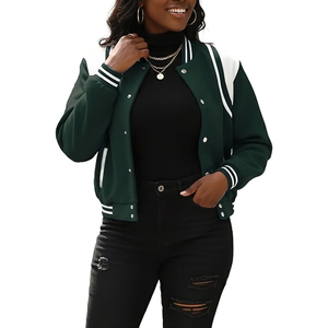 Chaqueta Varsity Personalizada para Mujer, Chaqueta Bomber Corta, Proveedor de Ropa Urbana Premium, Venta al Por Mayor en EE. UU. - Product Image 1