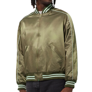 Satin <b>Baseball</b> <b>Jacket</b> Custom High Quality Solid Color Varsity <b>Jacket</b> Fashion Satin Varsity <b>Jacket</b> <b>for</b> <b>Men</b> - Product Image 1