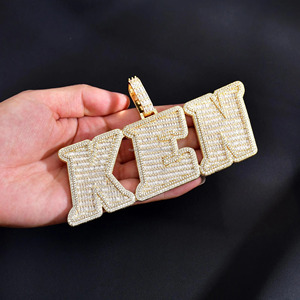 Nuevo Collar con Colgante Hip-Hop para Hombre 2025, Cadena con Nombre Personalizado en 3D, Oro Rosa de 14k, Moissanita VVS, Regalo para Fiesta, Certificado IGI - Product Image 5