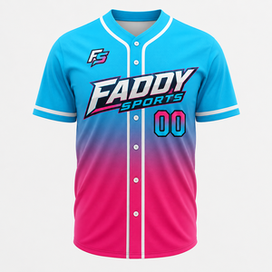 Maillot de baseball personnalisé à sublimation intégrale pour hommes, professionnel, respirant, séchage rapide, uniforme de softball d'équipe, maille, streetwear hip-hop - Product Image 1