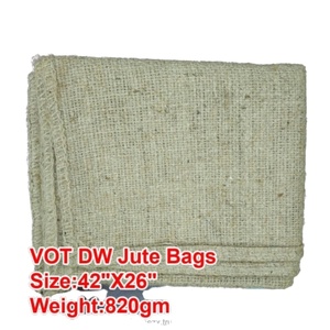 100% naturel écologique de qualité alimentaire VOT DW sacs de jute 42 \ "X26 \" Wt.820g 8X8 plaine exportateur fabricant JF Trading Int pour les filles - Product Image 1