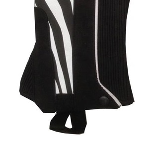 Customized Cowhide Leather Horse Riding <b>Chaps</b> Adjustable Equestrian <b>Half</b> <b>Chaps</b> Heavy Duty Horseback Riding Protective Gear - Product Image 4
