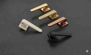 Modern Door Mortis <b>Handles</b> <b>Lock</b> Door <b>Handles</b> Square Rose Door <b>Handles</b> Interior Door Hardware Premium Minimalist Design Fits mode - Product Image 1