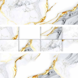 กระเบื้องเซรามิกผิวหินอ่อนสีขาว ขนาด 300x600 มม. เหมาะสำหรับผนังสำนักงานที่ทันสมัยและการตกแต่งอาคารพาณิชย์สมัยใหม่ - Product Image 2