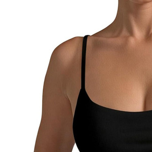 Camiseta sin mangas acanalada premium para mujer, tela de algodón suave y elástica, transpirable, con ribete de encaje, tela de 180 g, fabricación de marca privada para - Product Image 2