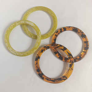 Porte-monnaie en acrylique multicolore en forme de O avec anneau en résine Nouveau sac à main en plastique avec écaille de tortue - Product Image 4