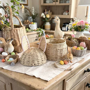 ตะกร้าหญ้าทะเลรูปกระต่ายน่ารักสำหรับห้องเด็ก – ตะกร้าเก็บของสานธรรมชาติ ขายส่งจากเวียดนาม - Product Image 3