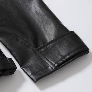 Veste de motard rétro en cuir de vache véritable pour homme, noire, de qualité supérieure, pour l'hiver, fabricant et fournisseur OEM ODM en gros - Product Image 5