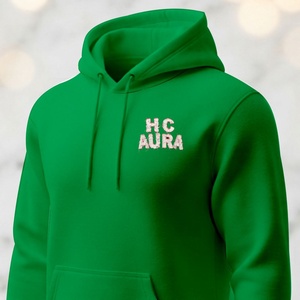 Top Demand Top Selling Sustainable Green Color Custom Chenille Embroidery Logo Patch Professional Premium Quality <b>Hoodie</b> - Product Image 1