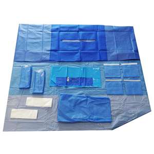Pack de draps chirurgicaux jetables pour adultes, stérilisation au gaz d'oxyde d'éthylène (EO), usage unique, durée de conservation de 3 ans, pack universel - Product Image 1