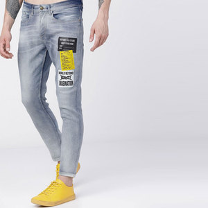 Jeans de Mezclilla de Poliéster para Hombre con Logotipo Personalizado, Transpirables, de Secado Rápido, Antiarrugas, con Cierre de Botones, Cintura Media, Forro Polar, Estilo Casual - Product Image 3