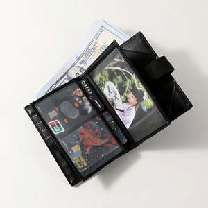 Portefeuille pour homme en cuir véritable avec blocage RFID, logo personnalisé, porte-cartes sécurisé, portefeuille en cuir anti-vol RFID personnalisé OEM pour homme - Product Image 6