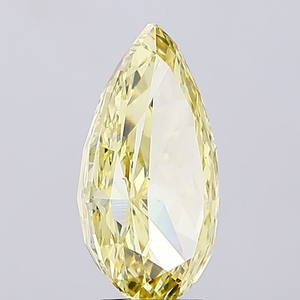 Diamant de laboratoire élégant de forme poire, jaune vif fantaisie, taille excellente, haute brillance, pierre lâche de type CVD 2A, pour la fabrication de bijoux. - Product Image 3