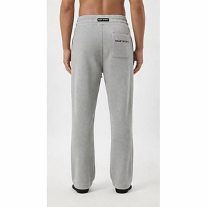 Pantalon de survêtement ample en coton personnalisé, coupe droite, jambe large, effet vieilli, patchs, délavé soleil, en molleton bouclette, double taille - Product Image 6