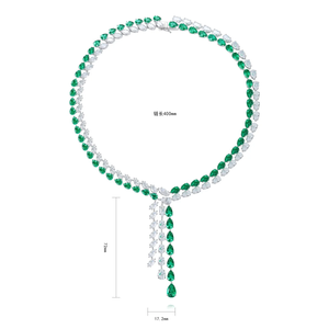 TAURUS JEWELS Collier de Mariage de Luxe pour Femme en Argent 925 avec Diamant Taille Poire Cultivé en Laboratoire Certifié IGI VS-VVS TN-020 - Product Image 2