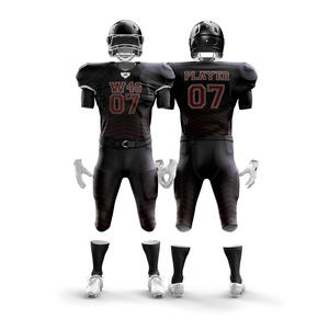 Ensemble de maillots et shorts de football américain pour hommes W4G personnalisés, respirants, à séchage rapide, 100% polyester antibactérien, prix bas - Product Image 4