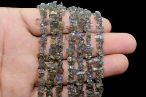Perles de pierres précieuses en labradorite naturelle chatoyante, forme irrégulière, 3-6 mm, pour la fabrication de bijoux, fournisseur en gros, Inde - Product Image 2