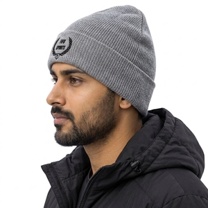 Custom Premium Knitted <b>Winter</b> <b>Hat</b> Soft Warm Fabric Stretchable Cuff Comfortable Fit Casual Outdoor Headwear Daily Fashion <b>Men</b> - Product Image 4
