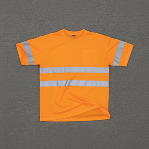 Camisa de Trabajo de Alta Visibilidad con Franjas Reflectantes para Protección de Seguridad Diurna y Nocturna - Product Image 4