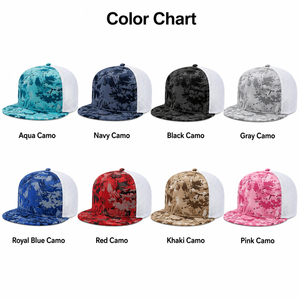 หมวกแก๊ปตาข่าย 7 แผง ปรับได้ สไตล์ Trucker แบบ Snapback  ระบายอากาศได้ดี ผ้าฝ้าย 100%  ลำลอง ใส่ได้ทุกโอกาส เหมาะกับกิจกรรมกลางแจ้ง สปอร์ต คุณภาพสูง - Product Image 2