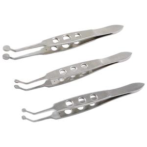 Pince à glandes de Meibom en acier inoxydable Metal Med, pince ophtalmologique pour massage des glandes palpebrales, réutilisable, certifiée CE Classe I - Product Image 1