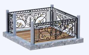 บันไดวิลล่าสมัยใหม่ทั้งภายนอกและภายในพร้อมราวบันไดเหล็กดัดตกแต่งและอุปกรณ์บันไดคุณภาพสูง - Product Image 3