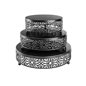 Support à gâteau rond en bois massif brun, très vendu, support à gâteau décoratif en bois massif pour fête d'anniversaire, fête de remise de diplôme - Product Image 3
