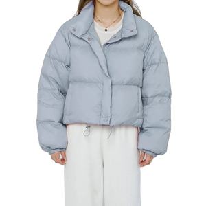 เสื้อโค้ทผู้หญิงหนาแบบลำลองใหม่สำหรับฤดูหนาว, เสื้อแจ็คเก็ตผ้าฝ้ายบุนวมมีซิปกระดุมเสื้อตัวนอกสีพื้น - Product Image 5