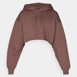 Sudaderas con capucha personalizadas al por mayor de manga larga para mujer, sudaderas cortas para mujer, sudaderas cortas extragrandes tipo top. - Product Image 6