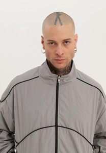 High Quality Custom <b>Patchwork</b> Color block Zip up Windbreaker Nylon Tracksuit <b>Jacket</b> Hooded and Shorts Pants Set Track Suit - Product Image 5