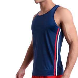 Summer Wear Relaxed Fit Breathable Eco-Friendly O-Neck Printed Tank Top for <b>Men</b> Casual 100% Polyester All Colors Sizes Wholesale - Product Image 1