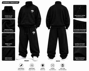 Black Breathable <b>Lightweight</b> <b>Hoodie</b> Jogger Set Contrast Panel Pullover Tracksuit Custom Logo Winter Casual Sportswear - Product Image 6
