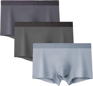 Calzoncillos bóxer para hombre, de corte medio, color liso, transpirables, de algodón y elastano, ropa interior de punto de alta calidad, con logo personalizado. - Product Image 2