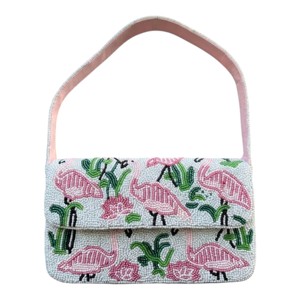 Sac à bandoulière de luxe multicolore à fleurs, orné de paillettes et de perles, fait main, pour femme, style soirée - Product Image 4