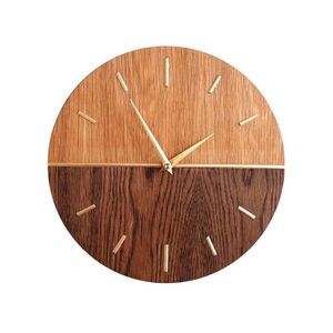 Reloj de Pared Moderno con Acabado de Madera Natural, Luz Nocturna, Silencioso, para Decoración de Hogar, Oficina y Sala de Estar - Product Image 4