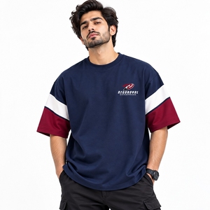 T-shirts pour hommes de style urbain tendance, en tissu de coton doux, coupe décontractée, vêtements décontractés modernes, style premium, T-shirts surdimensionnés pour hommes - Product Image 4