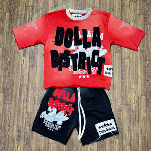 New Fashion High Street New Arrival Simple T Shirt & Short <b>Set</b> In Low MOQ Wholesale Custom Top Quality T Shirt & Short <b>Set</b> - Product Image 1