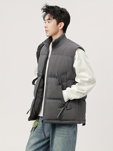 Chaqueta Acolchada Ligera de Tela Brillante para Hombre, Personalizable al por Mayor, Opción OEM Disponible - Product Image 4