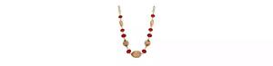 Collana con Perline di Vetro Rosse e Dettagli Dorati |   2028 - Product Image 3